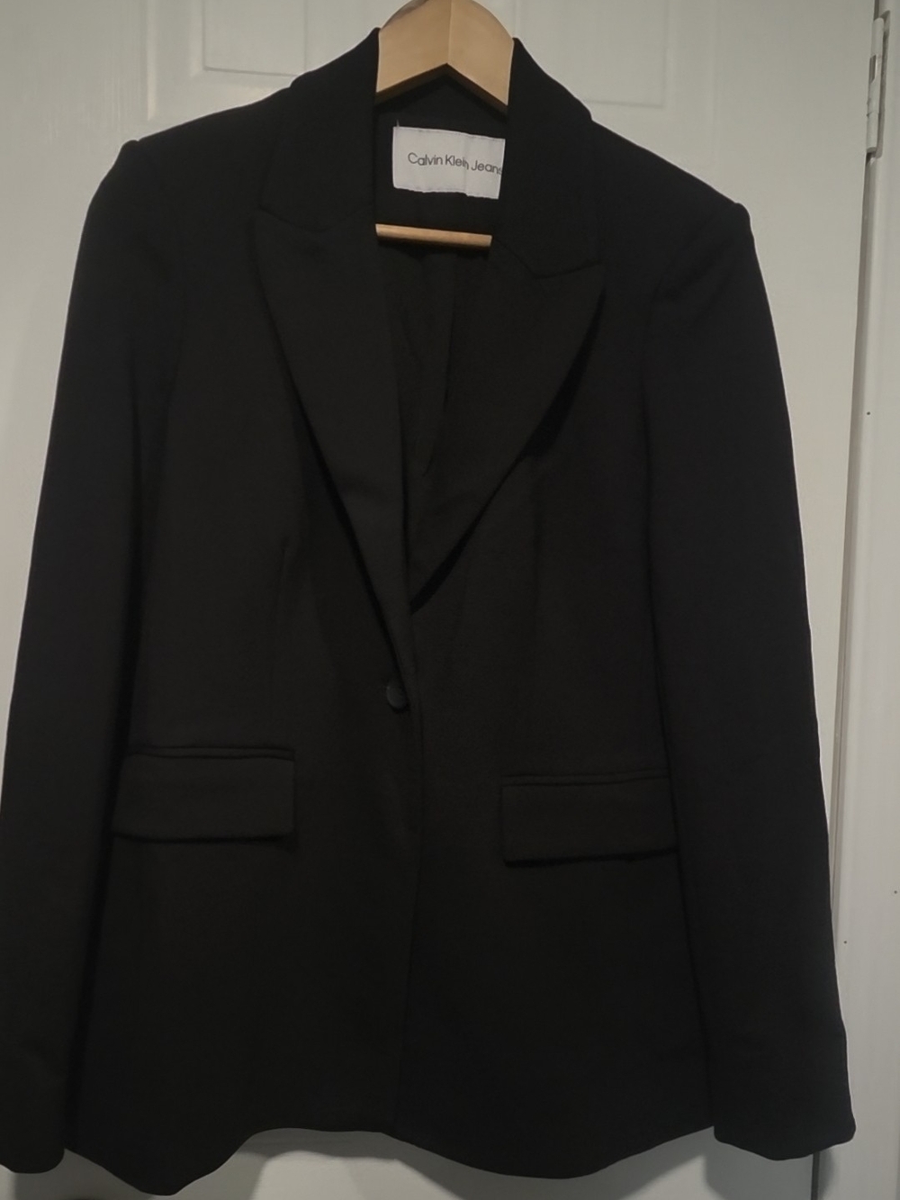 Calvin Klein Jeans Women's Black Tailored Blazer S